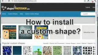 How to Install a Custom Shape in Photoshop Tutorial