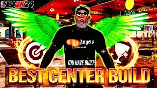 NEW BEST CENTER BUILD IN NBA 2K24 CURRENT GEN + BEST BADGES! BEST SHOOTING CENTER BUILD 2K24!