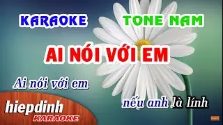 Karaoke Nhạc lính Ai Nói Với Em | Beat chuẩn tone nam | Hiệp Định Studio