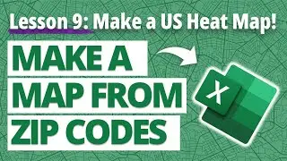 How to Make a US Heat Map in Excel with Zip Code Lists! 🗺️[Lesson 9 of 11]