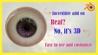 blender tutorial | 3D modeling of a real eye in one click with this add-on #blender