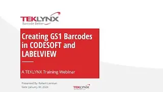 [Training Webinar] Creating GS1 Barcodes in CODESOFT and LABELVIEW