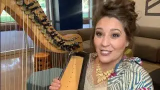 Learn to Play the Harp TWINKLE TWINKLE LITTLE STAR (left hand chords -Part 2) www.AustinsHarpist.com