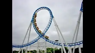 Shockwave Roller Coaster Six Flags Gurnee, Illinois - Front Seat POV