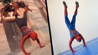 Stunts From Spiderman In Real Life (Parkour)