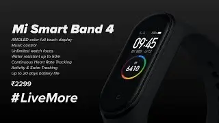 Mi Smart Band 4 | Sale on 28th Sep at 1 PM! #LiveMore