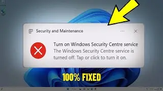 Fix Windows Security Center Service is Turned off or missing in Windows 11 / 10 💯% Solved ✅ 2024