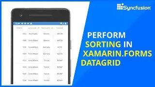 Perform Sorting in Xamarin Forms DataGrid