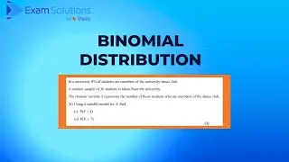 A level Edexcel 2021 November Paper 3 Statistics Q1 - Binomial Distribution | ExamSolutions