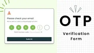 OTP Verification form with autofocus and timer | HTML CSS and JS Tutorial