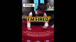 “I’m gonna be fired”🤬 Dealer Rage!!! #blackjack #online