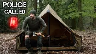 Camping in 'Cabin' Tent + POLICE CALLED!