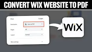 How To Convert Wix Website To PDF 2024! (Full Tutorial)