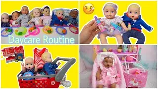 Perfectly Cute baby dolls Morning Routine Feeding and changing Compilation