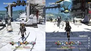 Final Fantasy XIV | Framerate PS5 vs PS4 on PS5 | Limsa