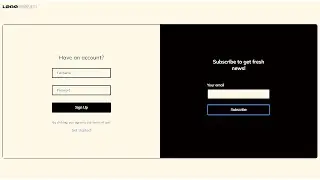 Responsive Signup Form using HTML, Sass and CSS only