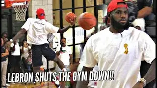 LeBron James CRAZY DUNKS During Bronny's Pre-Game Warm Ups!!! SHUTS THE GYM DOWN!