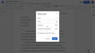 How to view word count in Google Docs