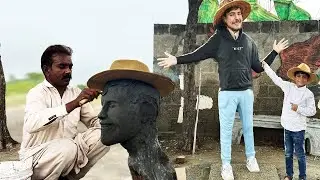 Process of Making Huge Statue! Amazing Handmade MrBeast Sculpture from Cement