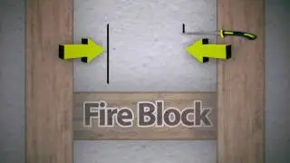 How to Fish Cables Through the Wall - Showing Pumpkin Cut, Drilling Fire Block, and Mounting Bracket