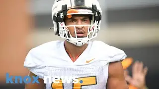 First look:  USC transfer wide receiver Bru McCoy at Tennessee practice