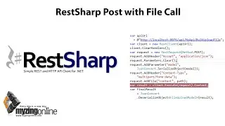 Restsharp posting file and model data to web api