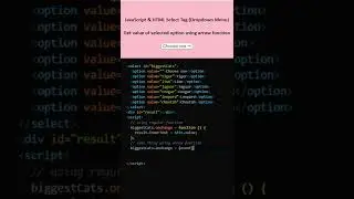 JavaScript: An example of arrow functions vs regular functions. Get selected value in dropdown list