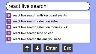Search Bar With Drop-down Using React JS - UP | DOWN | ENTER Key