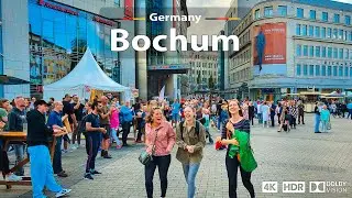 Bochum, Germany 🇩🇪 Vibrant Walking Tour ☀️ 4K 60fps HDR | Music Summer Festival