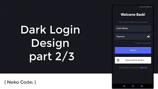 Dark Login Design part 2/3