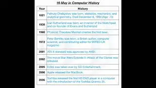 16 May in Computer History.