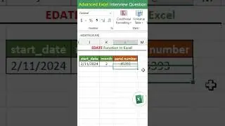 EDATE function in excel | EDATE formula in excel | excel interview questions excel tips & tricks