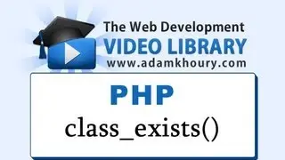 PHP Tutorial - class_exists() Function Object Oriented Programming OOP