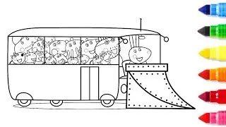 Big Bus Coloring Pages | Big Drawing Pages For Kids | Learn to Colouring