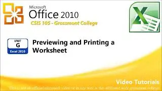 Excel 2010 | Previewing and Printing a Worksheet