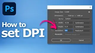 How to set DPI in Photoshop from 72 dpi to 300 dpi without resizing