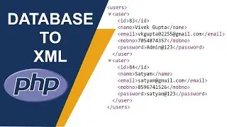 Database to XML in PHP || Get Data from Database in XML Format || PHP Tutorial 2020 ||Player Of Code