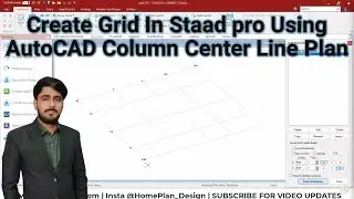 Create Grid In Staad pro Using AutoCAD Column Center Line Plan