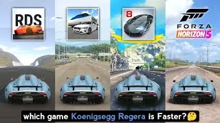 Koenigsegg Regera Top Speed in Real Driving School, 3D Driving Class, Asphalt 8 & Forza Horizon 5