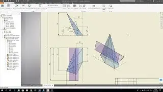 Vоделирование гранных фигур, 2  - призматическая поверхность бета, пересечение поверхностей