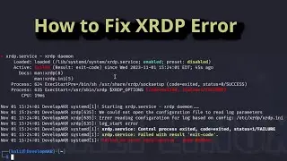 How to fix xrdp error: Failed to start xrdp.service - xrdp daemon. Failed with result 'exit-code'.