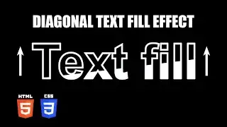 Text Fill Diagonal Hover Effect | HTML & CSS Tutorial