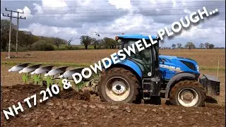 4Kᵁᴴᴰ May 2023: New Holland NH T7.210 tractor & Dowdeswell 5 Furrow Reversible Plough in Suffolk