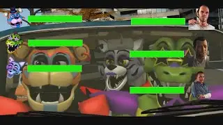 [SFM FNaF] Security Breach vs GTA Characters WITH Healthbars