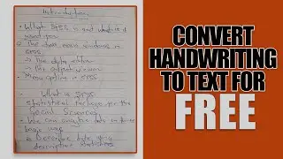 Convert image to text | convert handwriting to text in Google Docs