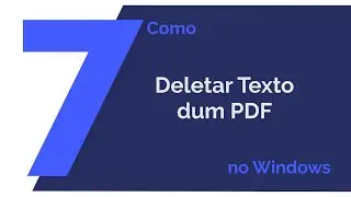 Como Deletar Texto dum PDF no Windows