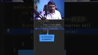 Java interview shorts 20 - What is re throwing an exception in Java ?