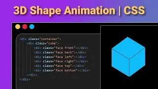 Create a Stunning 3D Cube Animation Using Pure CSS | Step-by-Step Tutorial #coding #css #webdesign