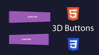 How To Make 3D Buttons Using HTML CSS | 3D Button With Animation Effects