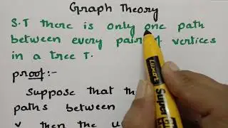 @btechmathshub7050S.T there is only one path between every pair of vertices in a tree. -Graph Theor